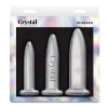 Crystal Trainer Glass Anal Plugs Kit (3pc Set) - Clear