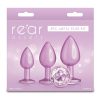 Rear Assets Trainer Chrome Plated Anal Plugs Kit (3pc Set) - Iridescent Pink