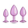 Rear Assets Trainer Chrome Plated Anal Plugs Kit (3pc Set) - Iridescent Pink