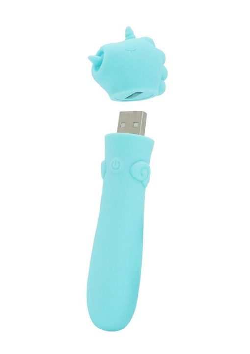 Unihorn Mount`n Peak Rechargeable Silicone USB Bullet - Blue - Image 3