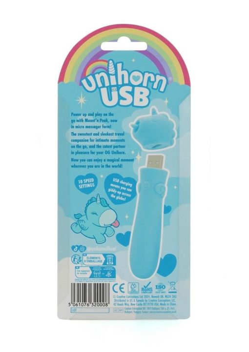 Unihorn Mount`n Peak Rechargeable Silicone USB Bullet - Blue - Image 4