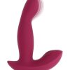 Come on Over Rechargeable Silicone Dual Vibrator with Remote Control - Red
