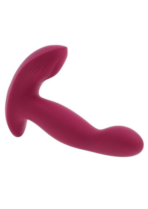 Come on Over Rechargeable Silicone Dual Vibrator with Remote Control - Red - Image 3