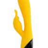 Selopa Buzzz Bunny Rechargeable Silicone Rabbit Vibrator - Yellow