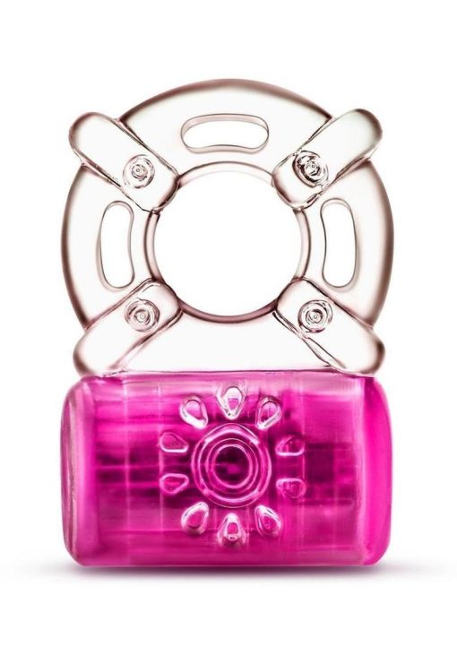 Play With Me Pleaser Rechargeable Cock Ring - Pink - Image 3