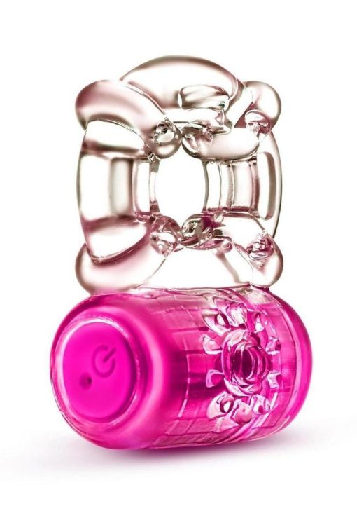 Play With Me Pleaser Rechargeable Cock Ring - Pink - Image 4
