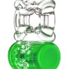 Play With Me Pleaser Rechargeable Cock Ring - Neon Green