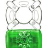 Play With Me Pleaser Rechargeable Cock Ring - Neon Green - Image 3