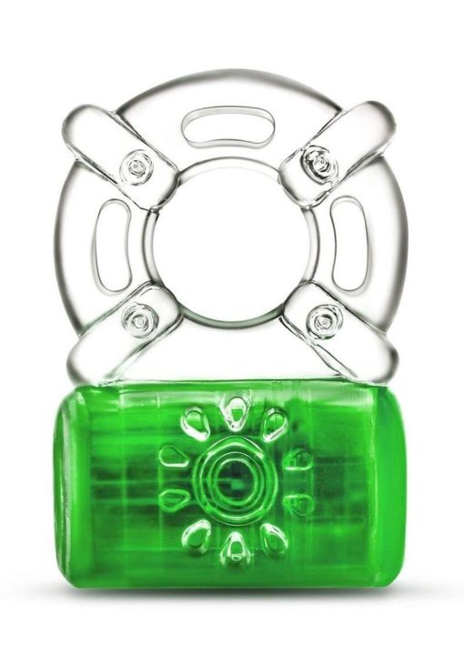 Play With Me Pleaser Rechargeable Cock Ring - Neon Green - Image 3