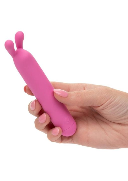 First Time Rechargeable Silicone Flicker Rabbit Vibrator - Pink - Image 4