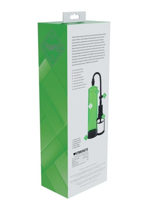 Pumped Basic Pump 2 Water Resistant Silicone Penis Pump - Green - Image 3