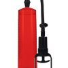 Pumped Basic Pump 2 Water Resistant Silicone Penis Pump - Red