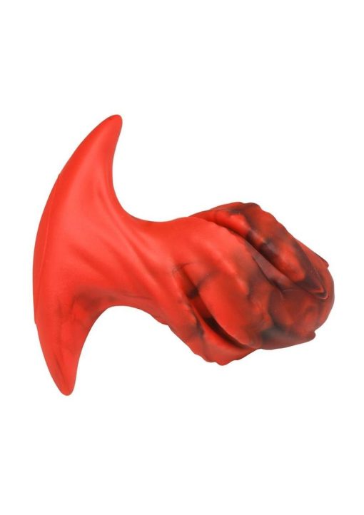 Creature Cocks Dragonspawn Silicone Butt Plug - Large - Red - Image 3