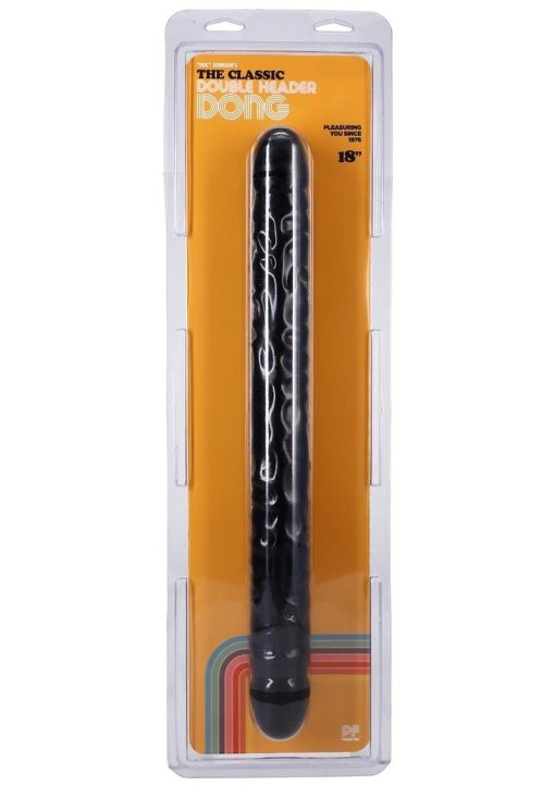 Classic Double Header Veined Dong 18 Inch Black - Image 2