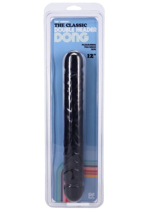 Junior Veined Double Header Sil A Gel Dong 12 Inch Black - Image 2