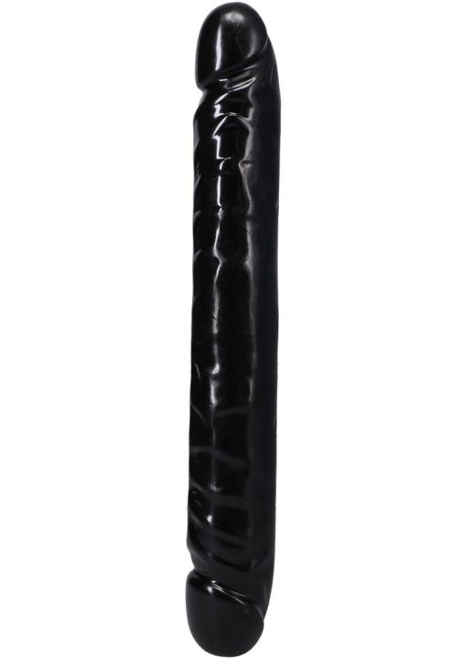 Junior Veined Double Header Sil A Gel Dong 12 Inch Black - Image 4