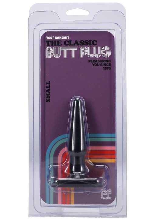 Classic Butt Plug Small Sil A Gel 4.5 Inch Black - Image 2