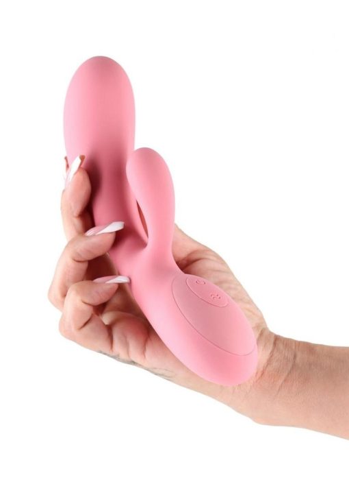 Lust-N-Dreams Samba Rechargeable Silicone Rabbit Vibrator - Pink - Image 3