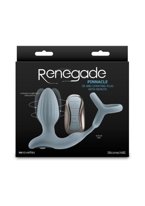 Renegade Pinnacle Rechargeable Silicone Prostate Stimulator - Gray