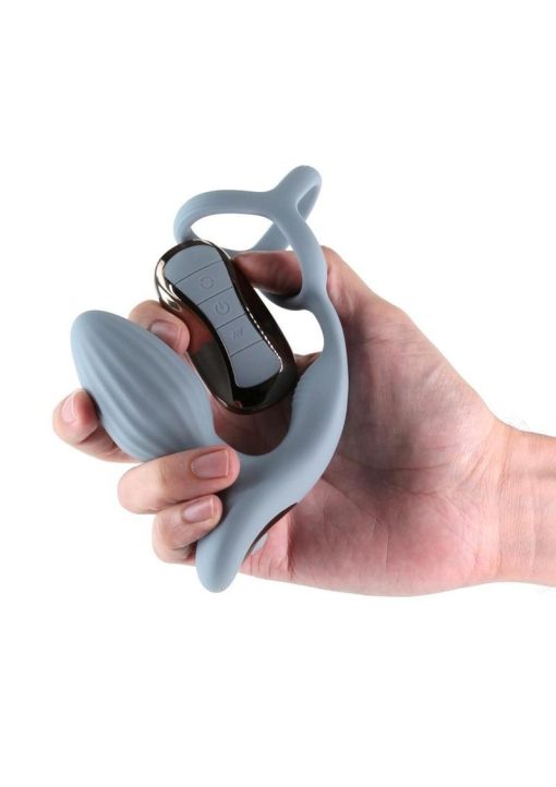 Renegade Pinnacle Rechargeable Silicone Prostate Stimulator - Gray - Image 3
