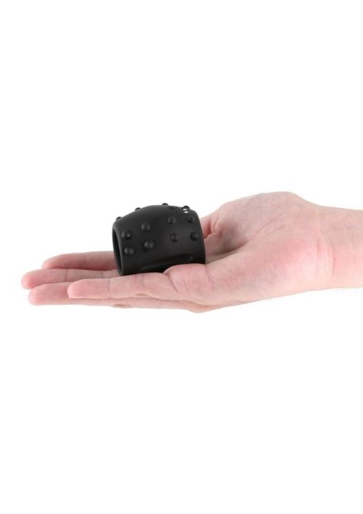 Renegade Sidekick Rechargeable Silicone Penis Sleeve - Black - Image 3