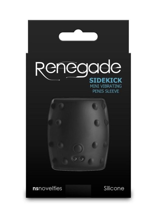 Renegade Sidekick Rechargeable Silicone Penis Sleeve - Black - Image 4