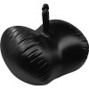 Bouncy Baller Inflatable Cushion with Dilldo and Foot Pump - Black