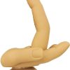 Finger Fest Double Up Silicone Dildo - Caramel