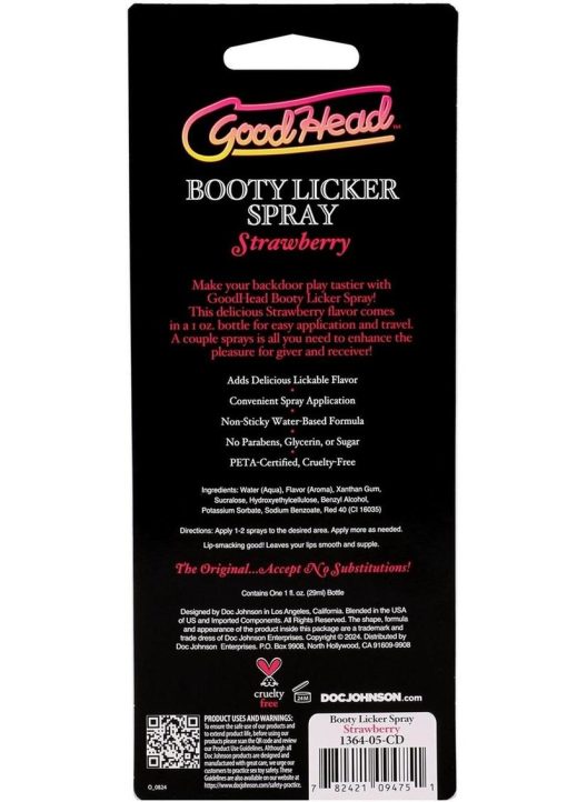 GoodHead Booty Licker Spray - Strawberry 1oz - Image 4