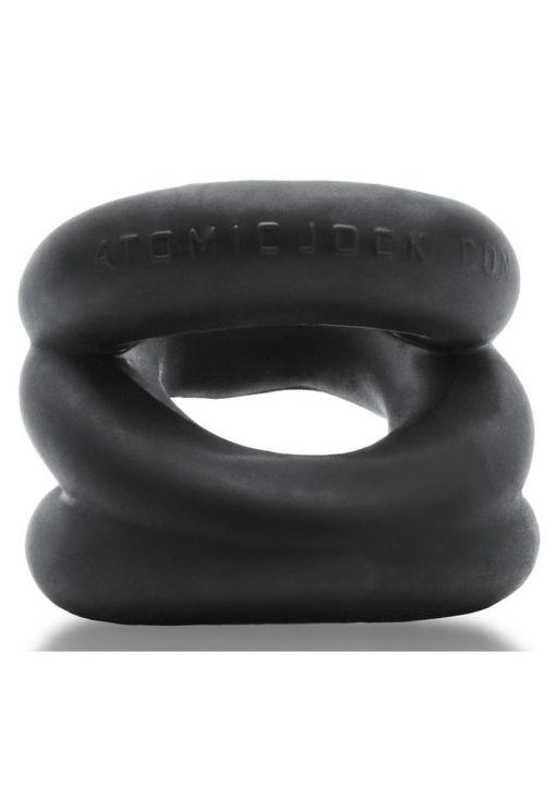 Oxballs Atomic Jock Z-Balls Cock Ring and Ball Stretcher Night Edition - Black - Image 3