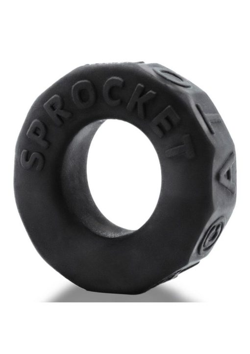 Oxballs Atomic Jock Sprocket Super Stretchy Cock Ring Night Edition - Black - Image 4