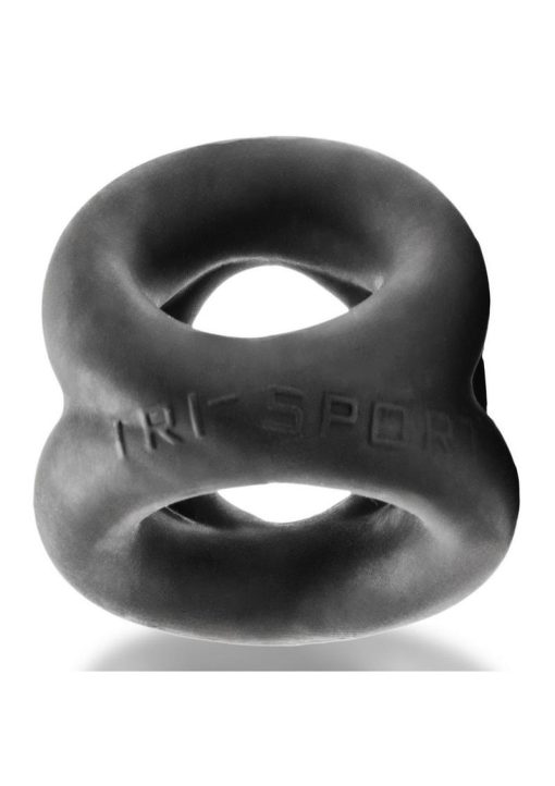 Oxballs Tri-Sport 3 Ring 3 Sized Cock Sling Night Edition - Black - Image 4