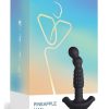 Pineapple Man Rolling Bead Vibrating Rechargeable Silicone Prostate Massager - Black