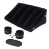 Lux Fetish Inflatable Position Wedge with Detachable Cuffs - Black