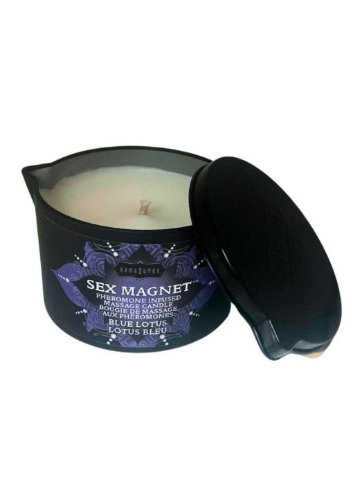 Kama Sutra Sex Magnet Blue Lotus Candle With Pour Spout 6oz.