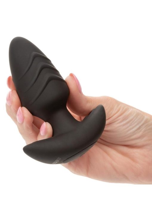 Rock Bottom Vibrating Rotating Probe Rechargeable Silicone Anal Vibrator - Black - Image 4