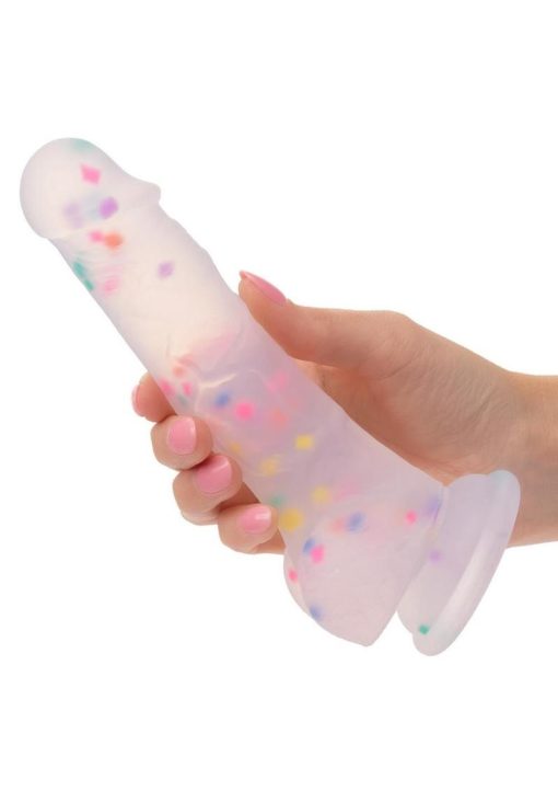 Party Boy Silicone Studs Dong with Suction Cup 5.25in Insert - Multicolor - Image 3