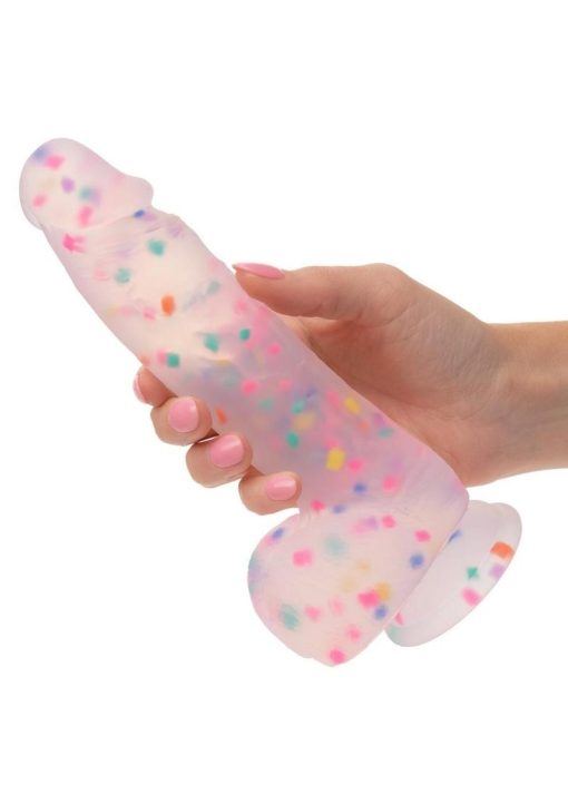 Party Boy Silicone Studs Dong with Suction Cup 6in Insert - Multicolor - Image 3