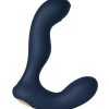 Svakom Iker Neo Rechargeable Silicone App Compatible Prostate Vibrator - Navy Blue/Gold