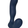 Svakom Iker Neo Rechargeable Silicone App Compatible Prostate Vibrator - Navy Blue/Gold - Image 3