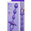 B-Vibe Butties Zip Silicone Anal Beads - Purple
