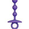 B-Vibe Butties Zip Silicone Anal Beads - Purple