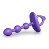 B-Vibe Butties Zip Silicone Anal Beads - Purple - Image 3