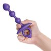 B-Vibe Butties Zip Silicone Anal Beads - Purple - Image 4