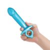B-Vibe Butties Lil Dil Silicone Anal Dildo - Blue - Image 4