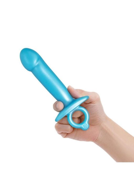 B-Vibe Butties Lil Dil Silicone Anal Dildo - Blue - Image 4