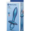 B-Vibe Butties Slide Silicone Butt Plug - Navy Blue