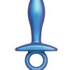 B-Vibe Butties Slide Silicone Butt Plug - Navy Blue