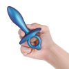 B-Vibe Butties Slide Silicone Butt Plug - Navy Blue - Image 4
