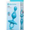 B-Vibe Butties Pop Beaded Silicone Anal Plug - Blue